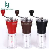 plastic hand use mini coffee grinder machine coffee bean grinder