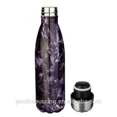 double wall cola shaped water bottle stainless steel vacuum flask cross section